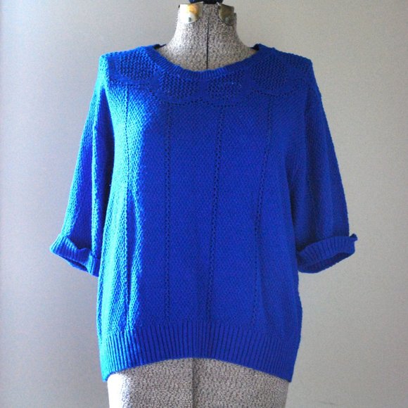 Oversized electric blue sweater (M/L) - Picture 3 of 6